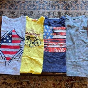 Set Of 4 Boys Short Sleeve T-Shirts Size 6